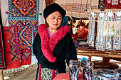 Yao (Lu Mien) woman posing in a hilll tribe village in Northern Thailand 